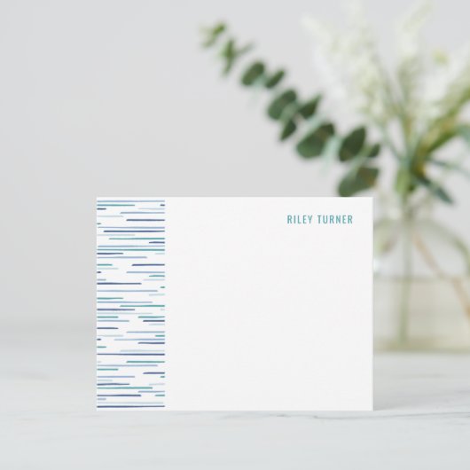 Horizon Lines Stationery Note Kaart - Pool (Staand voorkant)