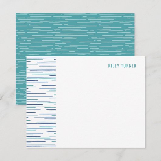 Horizon Lines Stationery Note Kaart - Pool (Voorkant / Achterkant)