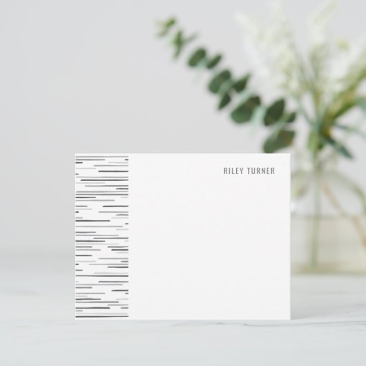 Horizon Lines Stationery Note Kaart - Rook (Staand voorkant)