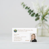Horizon Logo Real Estate Agent Photo Visitekaartje (Staand voorkant)