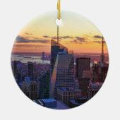 Horizon NYC: ESB, Bank van Amerika, 4 Keer Sq 001 Keramisch Ornament (Achterkant)