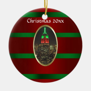 Horizon NYC: Kerstmis van de Nacht van het Empire  Keramisch Ornament