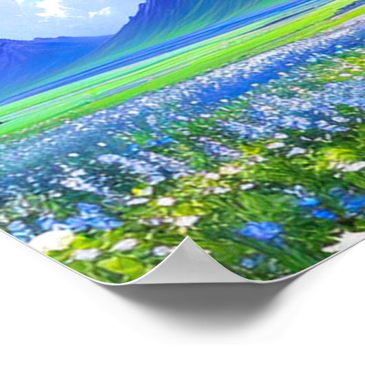 Horizon of Blue and White Poster (Hoek)