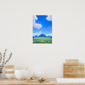 Horizon of Blue and White Poster (Keuken)