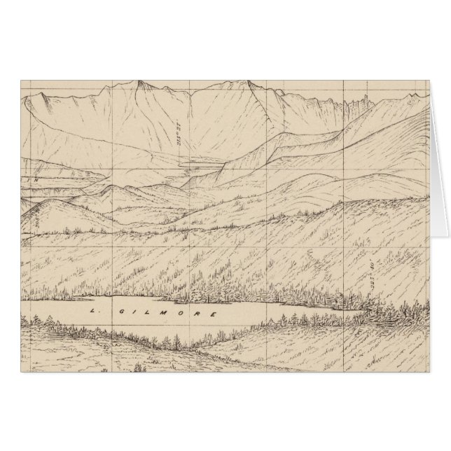 Horizon sketch van Tallac Peak, Cal (Voorkant Horizontaal)