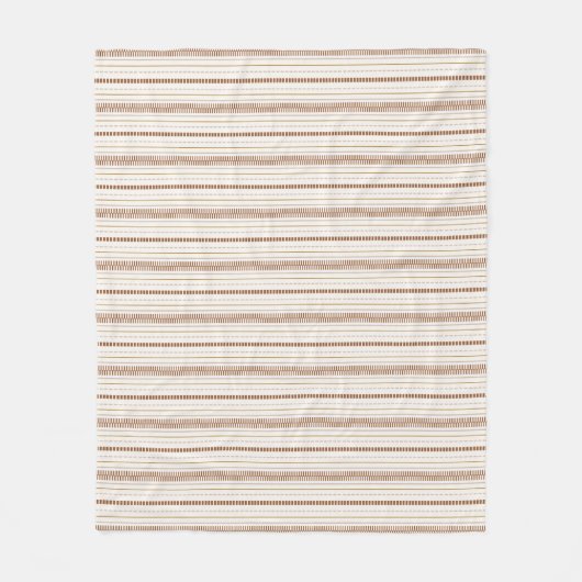 Horizon Stripes warm aards Fleece Deken (Voorkant)