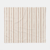 Horizon Stripes warm aards Fleece Deken (Voorkant (Horizontaal))