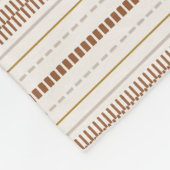 Horizon Stripes warm aards Fleece Deken (Hoek)