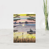 Horizon Sun, met tekst, 4" x 5,6" Kaart (Voorkant)