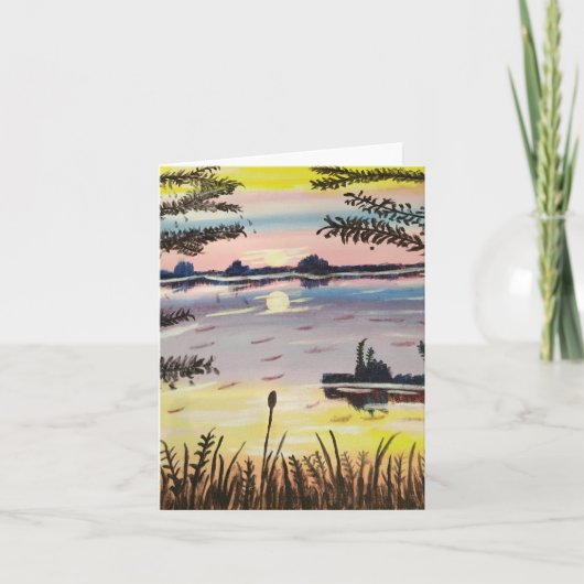 Horizon Sun, met tekst, 4" x 5,6" Kaart (Voorkant)