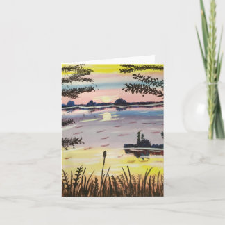 Horizon Sun, met tekst, 4" x 5,6" Kaart