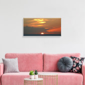 Horizon Sunset Colorful Seascape Fotografie Canvas Afdruk (Insitu (Woonkamer))