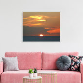 Horizon Sunset Colorful Seascape Fotografie Canvas Afdruk (Insitu (Woonkamer))