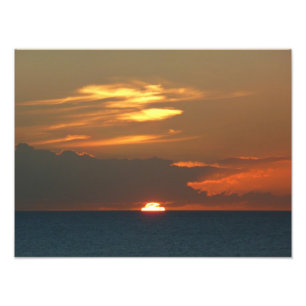 Horizon Sunset Colorful Seascape Fotografie Foto Afdruk
