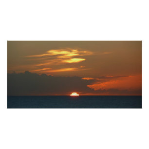 Horizon Sunset Colorful Seascape Fotografie Poster