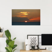 Horizon Sunset Colorful Seascape Fotografie Poster (Thuiskantoor)