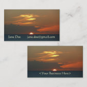 Horizon Sunset Colorful Seascape Fotografie Visitekaartje (Voorkant / Achterkant)