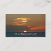 Horizon Sunset Colorful Seascape Fotografie Visitekaartje (Achterkant)