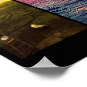 Horizon uitzicht of venus Earth moon mars titan Poster (Hoek)