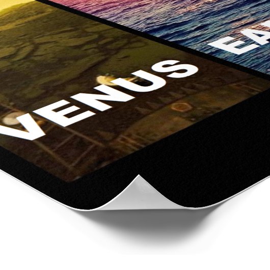 Horizon uitzicht of venus Earth moon mars titan Poster (Hoek)