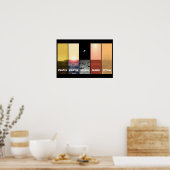Horizon uitzicht of venus Earth moon mars titan Poster (Keuken)