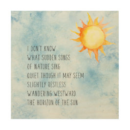 Horizon van het Sun-gedicht     Hout Afdruk