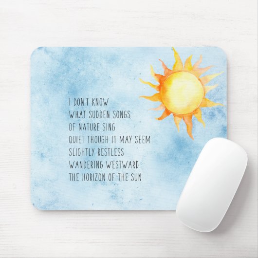 Horizon van het Sun-gedicht Muismat (Met muis)