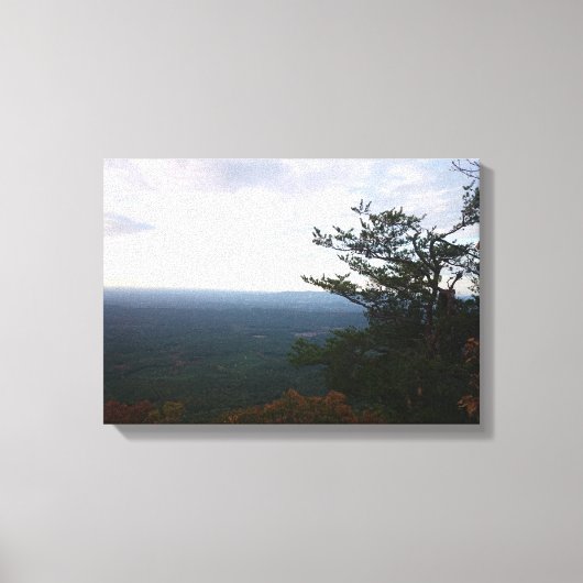 Horizon van Mount Cheaha in Herfst Canvas Print (Voorkant)