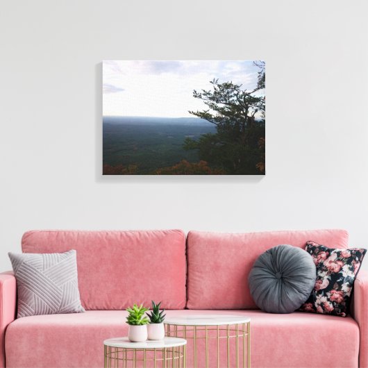 Horizon van Mount Cheaha in Herfst Canvas Print (Insitu (Woonkamer))