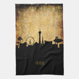 Horizon   Vintage van Las Vegas Stijl Grunge Theedoek