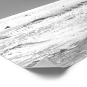 Horizon voor zwarte en witte Oceaan & bruine Pelik Poster (Hoek)