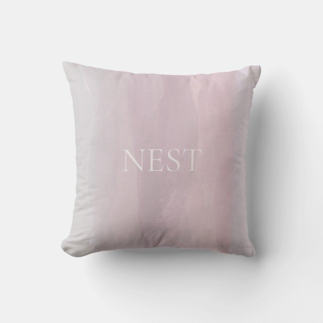 Horizon Watercolor Blush Kussen (Voorkant)