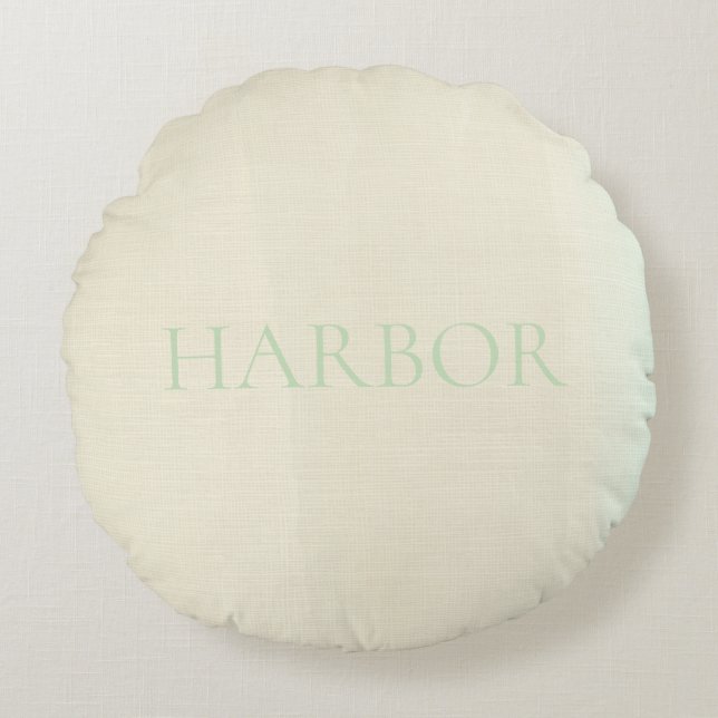 Horizon Watercolor Ivory Rond Kussen (Voorkant)
