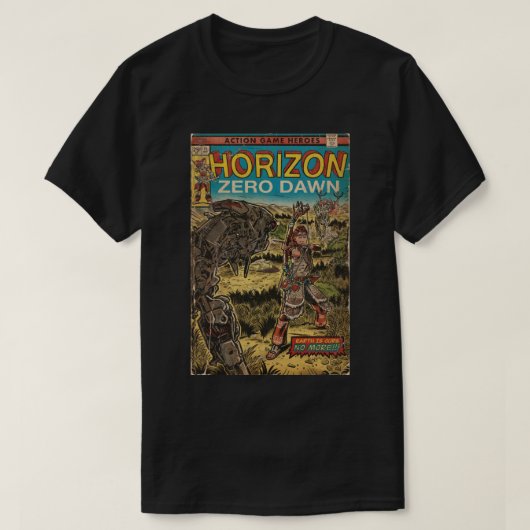 Horizon Zero Dawn comic cover fan art T-shirt (Design voorkant)