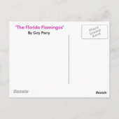 Horizonal Briefkaart "The Florida Flamingos" (Achterkant)