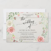 Horizonal Rustic Elegant Roos met schaars olievloe Kaart (Voorkant)