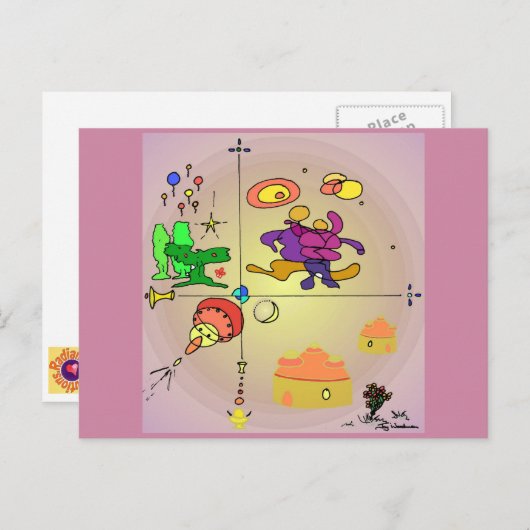 Horizons Abstract SF Art Briefkaart (Voorkant / Achterkant)