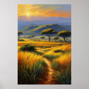 Horizon's omhelzing, grenzeloze schoonheid poster