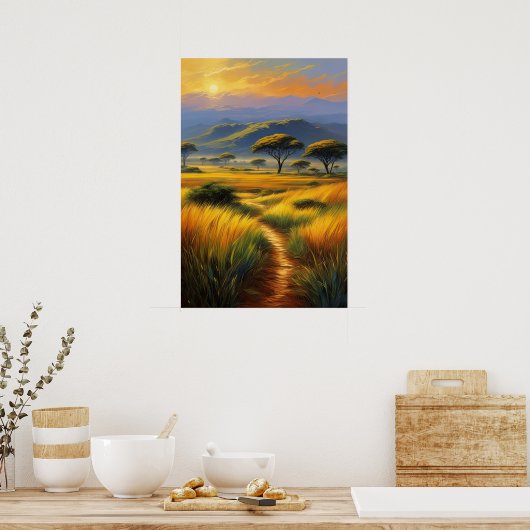 Horizon's omhelzing, grenzeloze schoonheid poster (Keuken)