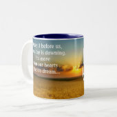 Horizons van Gold Sunrise Two-Tone Mok (Voorkant links)