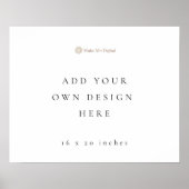 Horizontaal 20x16 inch Poster teken (Voorkant)