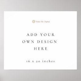 Horizontaal 20x16 inch Poster teken