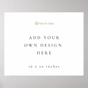 Horizontaal 20x16 inch Poster teken