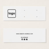 Horizontaal 4-studenoorstang toevoegen mini visitekaartjes (Voorkant /achterkant)