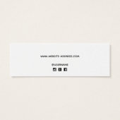 Horizontaal 4-studenoorstang toevoegen mini visitekaartjes (Achterkant)