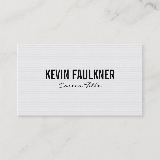 Horizontaal afdrukken | Wit & Grijs Visitekaartje (Voorkant)