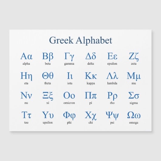 Horizontaal alfabet Grieks (Voorkant)