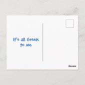 Horizontaal alfabet Grieks Briefkaart (Achterkant)