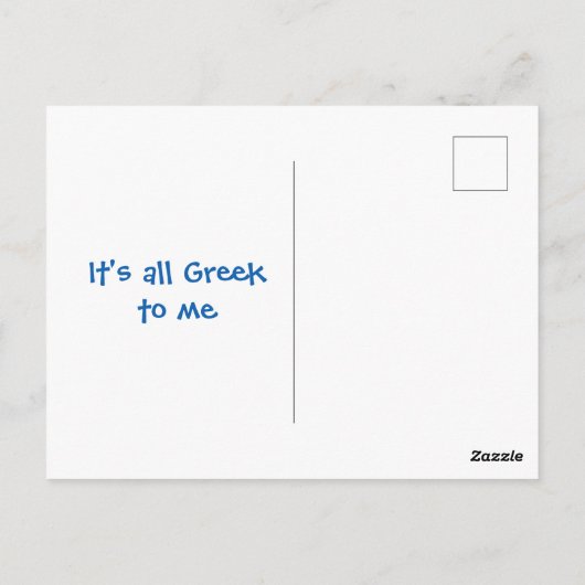 Horizontaal alfabet Grieks Briefkaart (Achterkant)