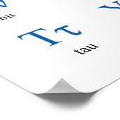 Horizontaal alfabet Grieks Poster (Hoek)